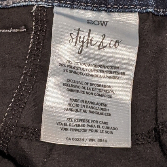2/$20 Style & Co dark blue denim jeans skirt 20W - Picture 5 of 5